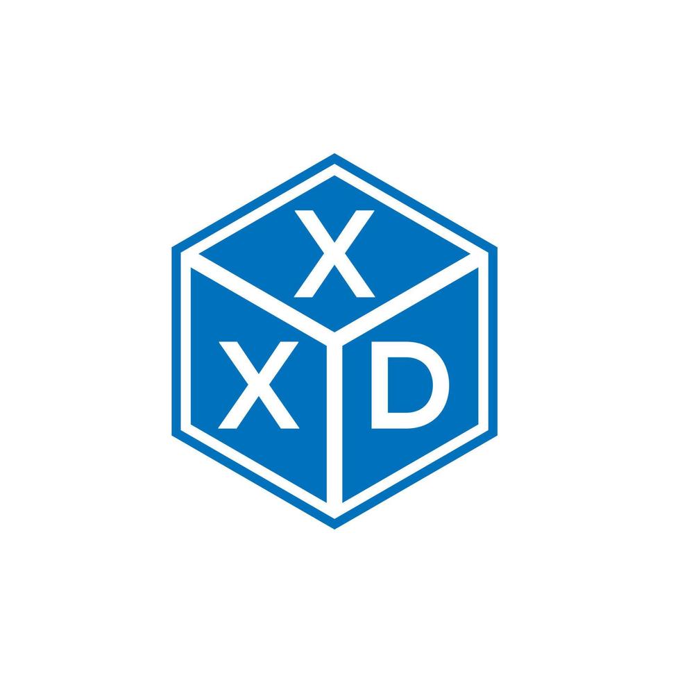 création de logo de lettre xxd sur fond noir. xxd concept de logo de lettre initiales créatives. conception de lettre xxd. vecteur