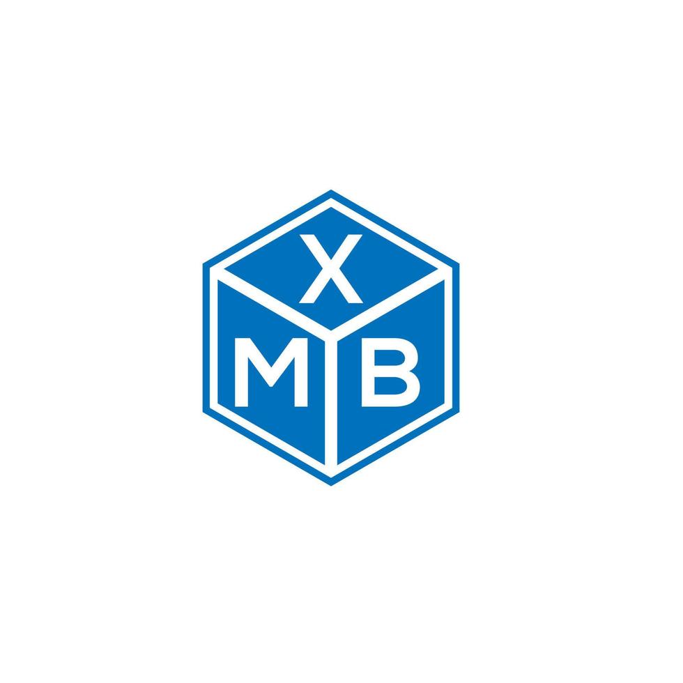 création de logo de lettre xmb sur fond noir. concept de logo de lettre initiales créatives xmb. conception de lettre xmb. vecteur