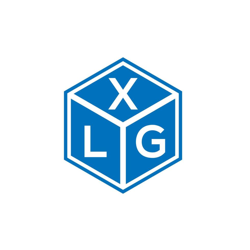 création de logo de lettre xlg sur fond noir. concept de logo de lettre initiales créatives xlg. conception de lettre xlg. vecteur