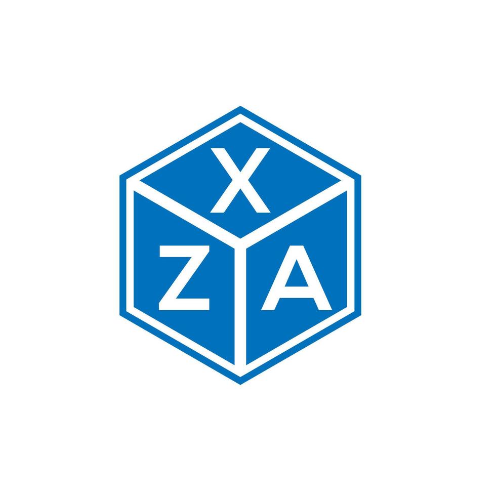 création de logo de lettre xza sur fond noir. concept de logo de lettre initiales créatives xza. conception de lettre xza. vecteur