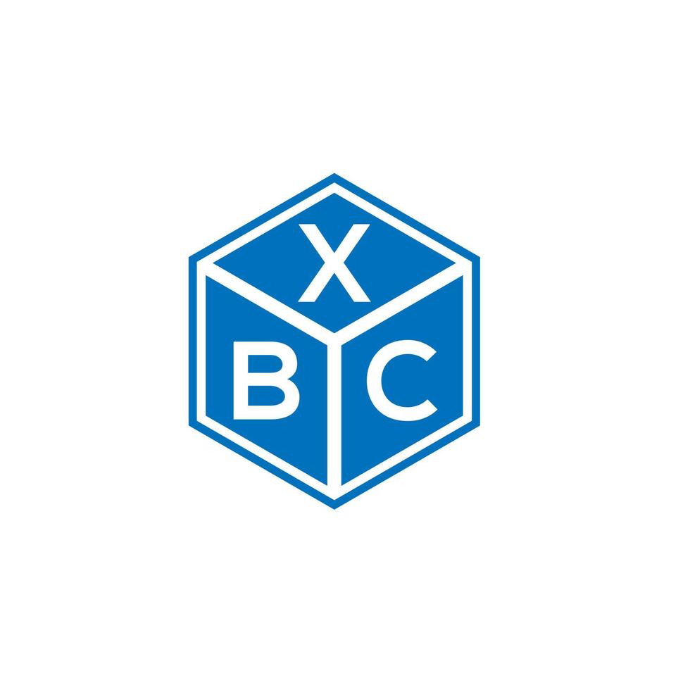 création de logo de lettre xbc sur fond noir. concept de logo de lettre initiales créatives xbc. conception de lettre xbc. vecteur