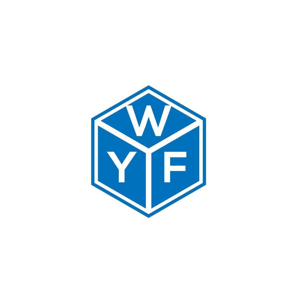 création de logo de lettre wyf sur fond noir. concept de logo de lettre initiales créatives wyf. conception de lettre wyf. vecteur