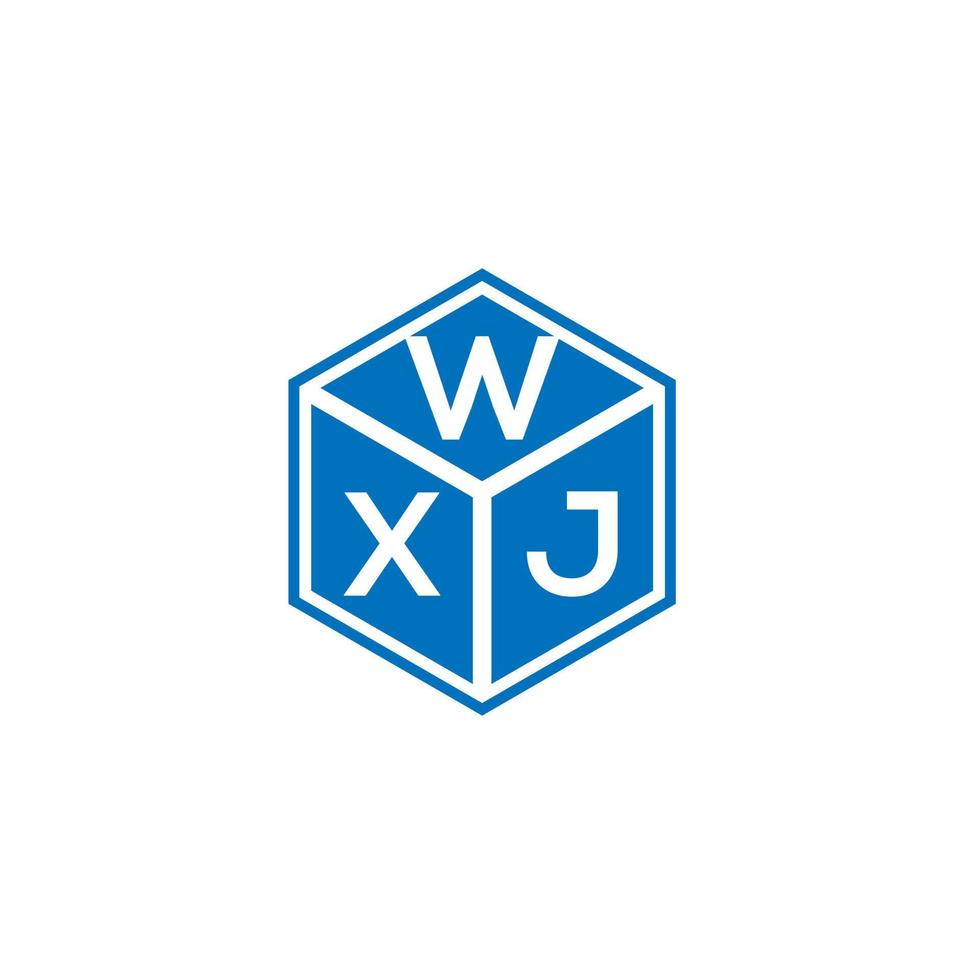 création de logo de lettre wxj sur fond noir. concept de logo de lettre initiales créatives wxj. conception de lettre wxj. vecteur