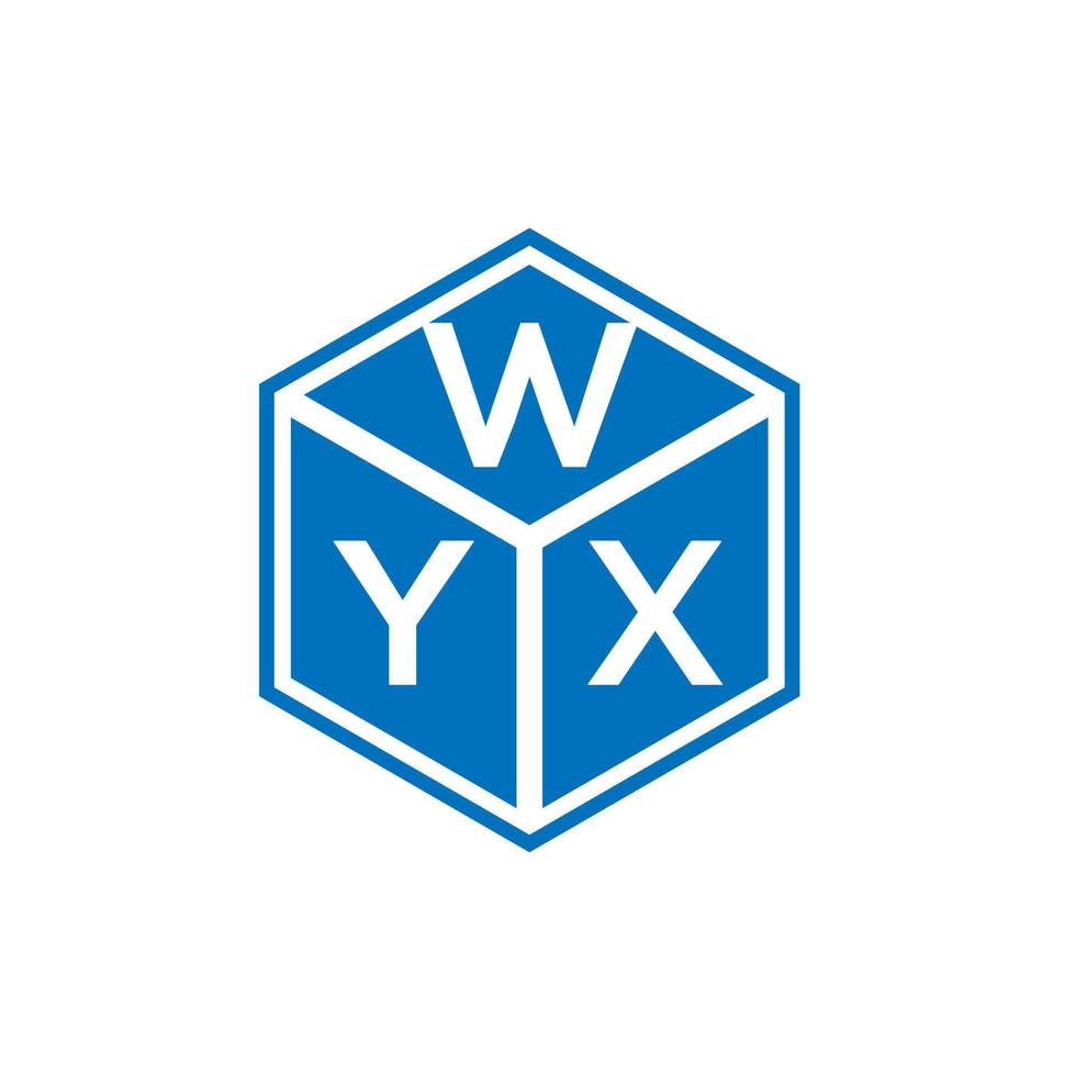 création de logo de lettre wyx sur fond noir. concept de logo de lettre initiales créatives wyx. conception de lettre wyx. vecteur