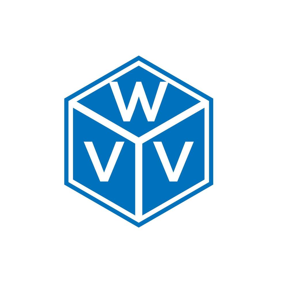 création de logo de lettre wvv sur fond noir. concept de logo de lettre initiales créatives wvv. conception de lettre wvv. vecteur