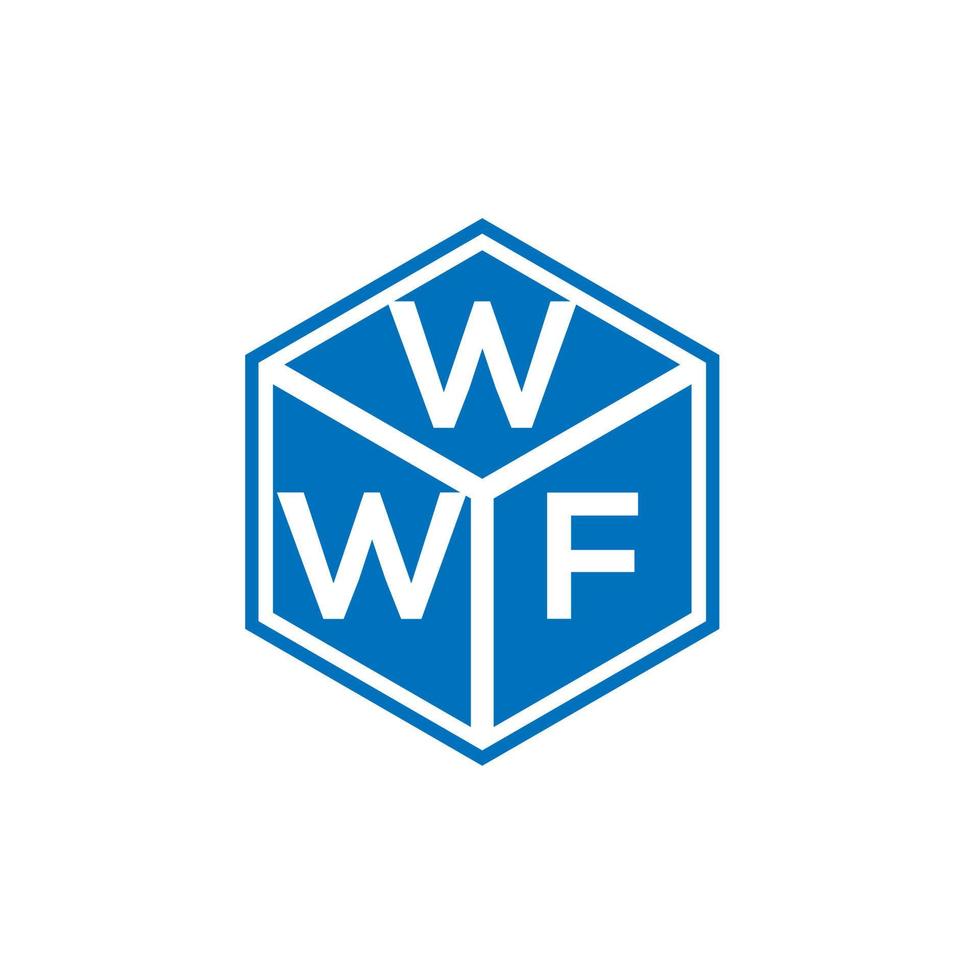 création de logo de lettre wwf sur fond noir. concept de logo de lettre initiales créatives wwf. conception de lettre wwf. vecteur