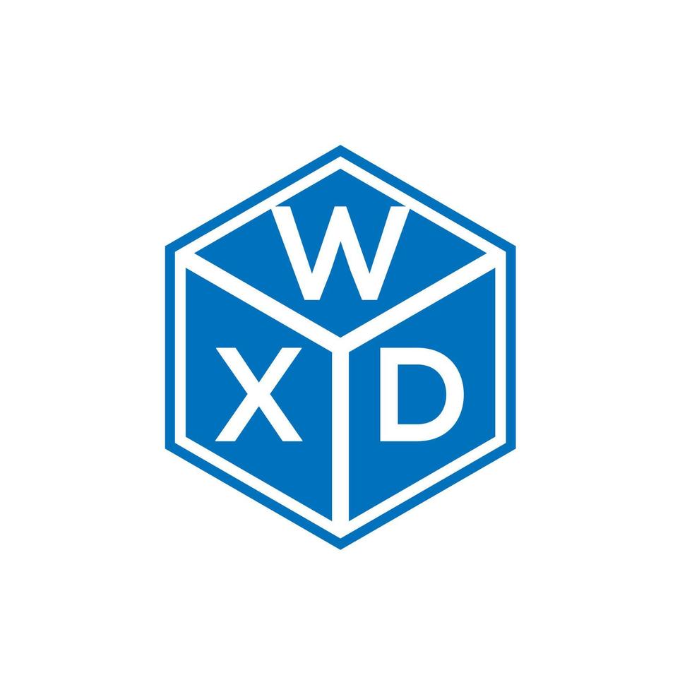 création de logo de lettre wxd sur fond noir. concept de logo de lettre initiales créatives wxd. conception de lettre wxd. vecteur