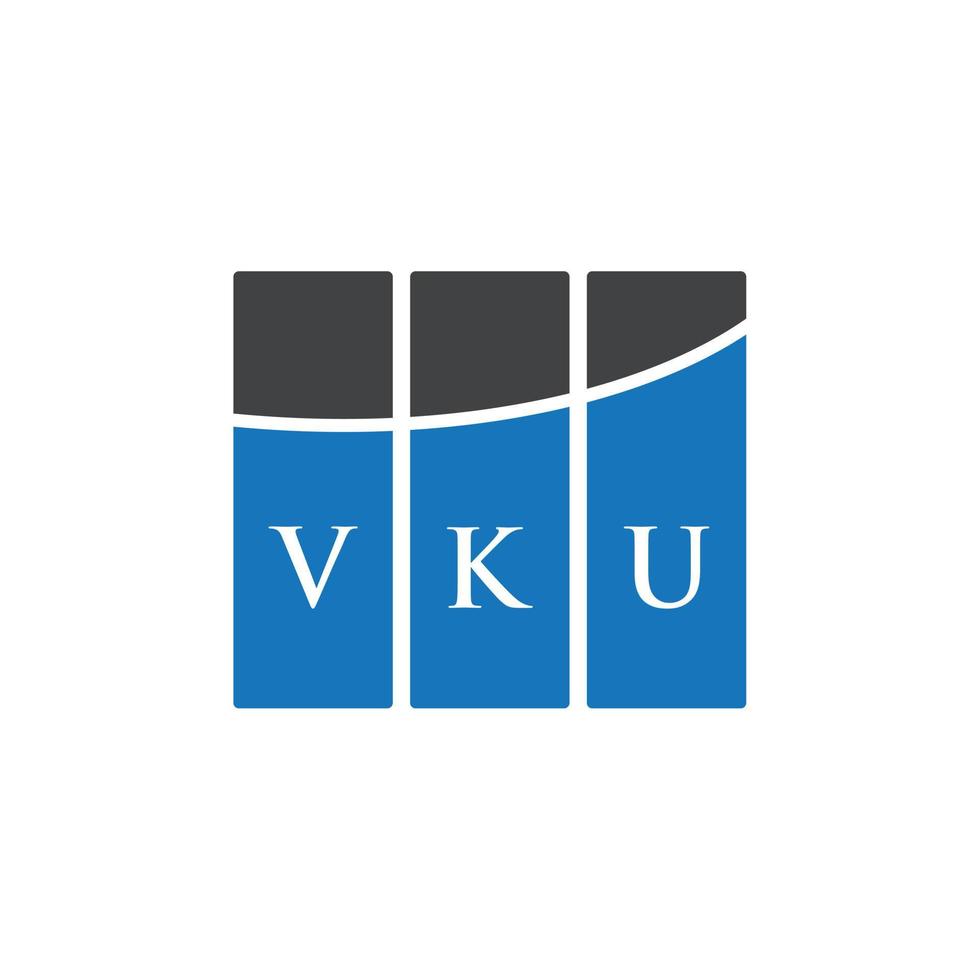 création de logo de lettre vku sur fond blanc. concept de logo de lettre initiales créatives vku. conception de lettre vku. vecteur