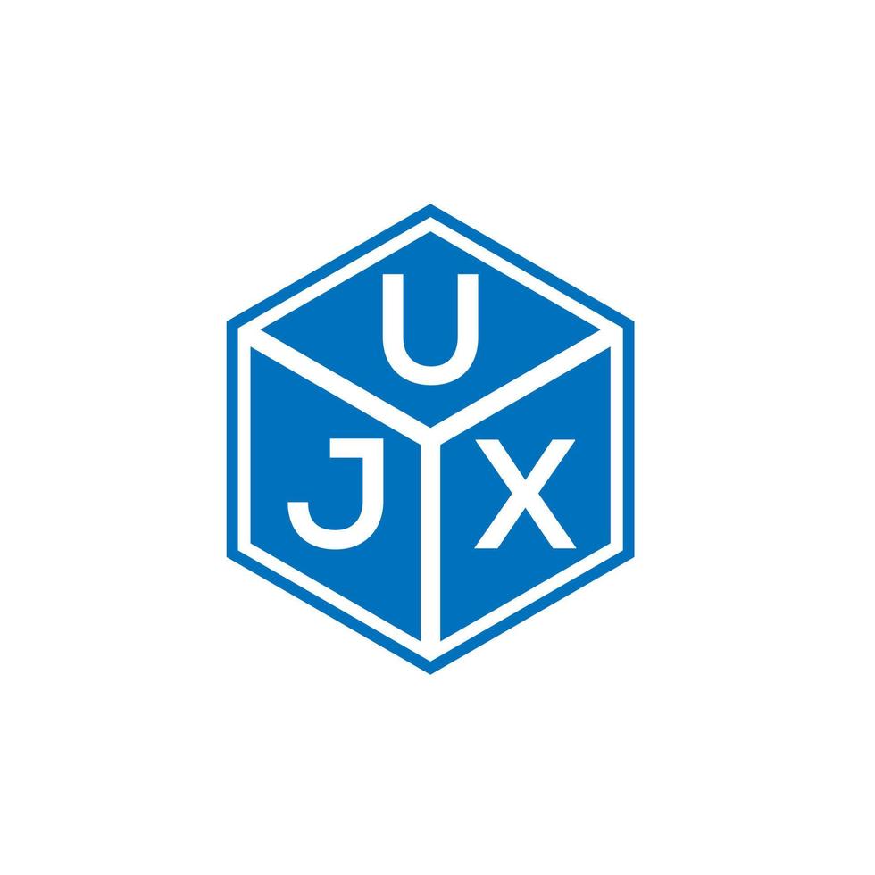 création de logo de lettre ujx sur fond noir. concept de logo de lettre initiales créatives ujx. conception de lettre ujx. vecteur