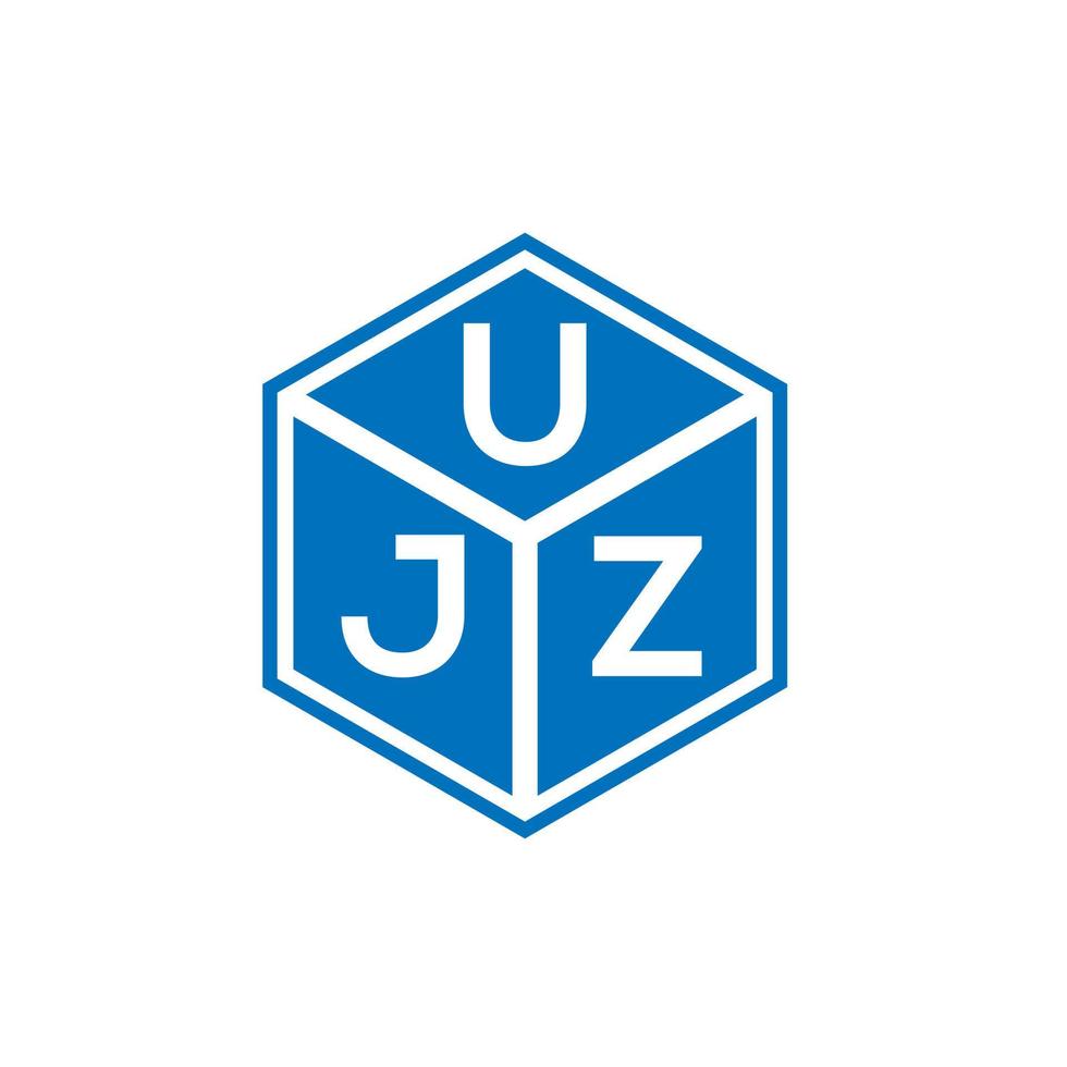 création de logo de lettre ujz sur fond noir. concept de logo de lettre initiales créatives ujz. conception de lettre ujz. vecteur