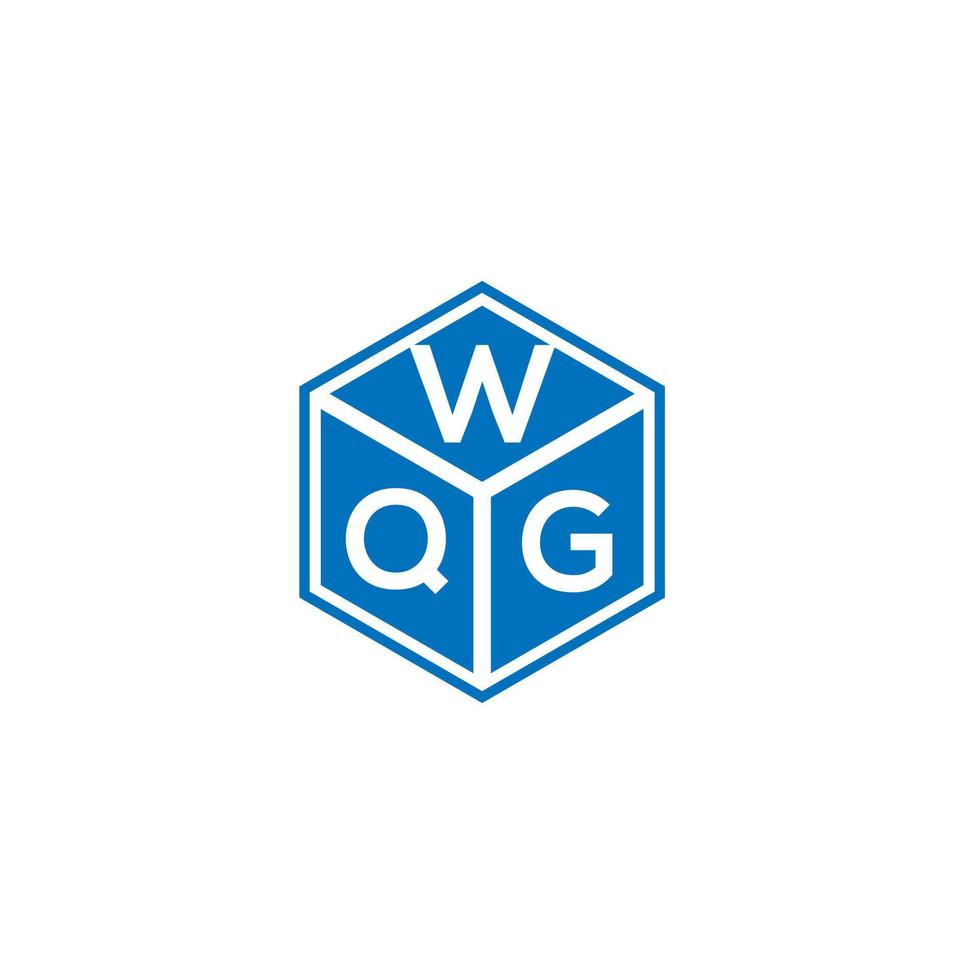 création de logo de lettre wqg sur fond noir. concept de logo de lettre initiales créatives wqg. conception de lettre wqg. vecteur