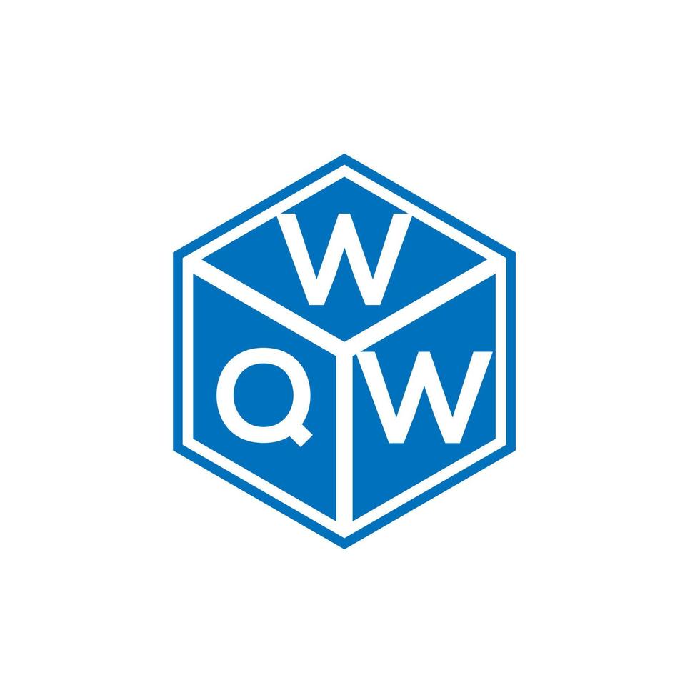 création de logo de lettre wqw sur fond noir. concept de logo de lettre initiales créatives wqw. conception de lettre wqw. vecteur