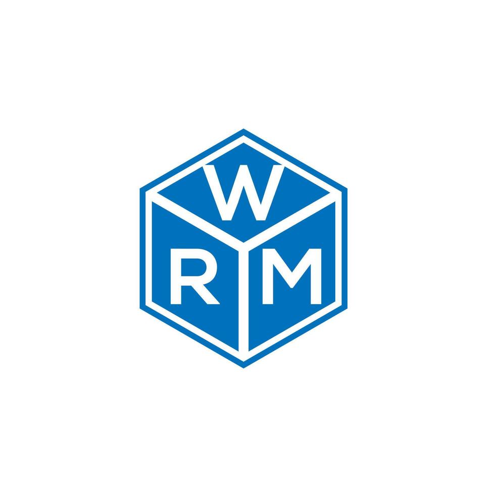 création de logo de lettre wrm sur fond noir. concept de logo de lettre initiales créatives wrm. conception de lettre wrm. vecteur