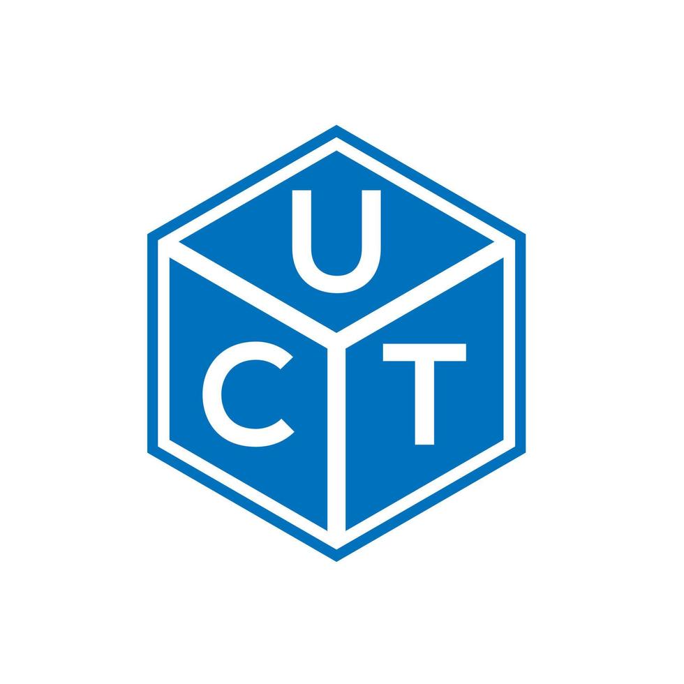 création de logo de lettre uct sur fond noir. concept de logo de lettre initiales créatives uct. conception de la lettre finale. vecteur