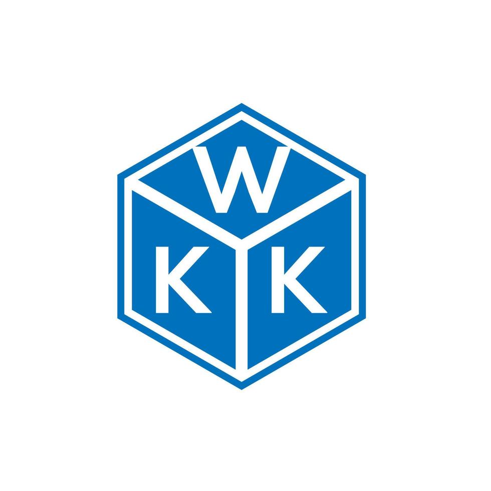 création de logo de lettre wkk sur fond noir. wkk concept de logo de lettre initiales créatives. conception de lettre wkk. vecteur