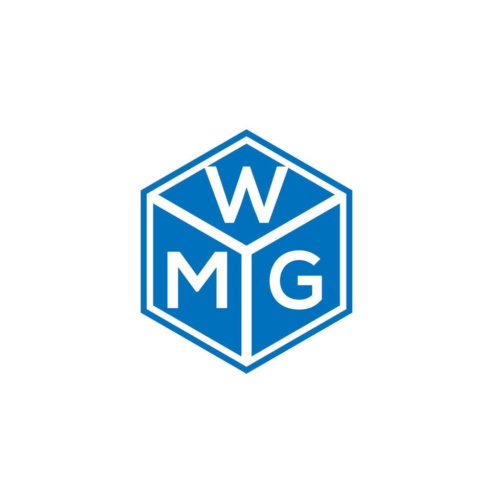 création de logo de lettre wmg sur fond noir. concept de logo de lettre initiales créatives wmg. conception de lettre wmg. vecteur