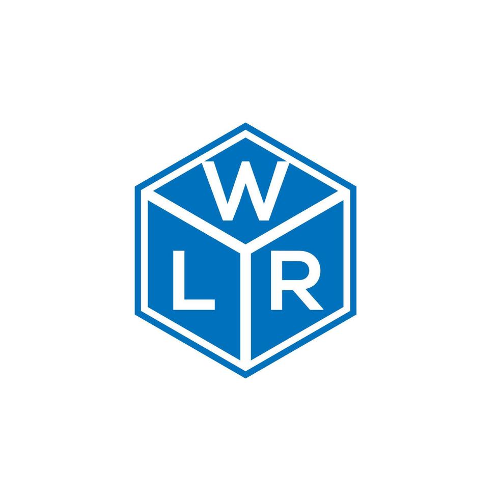 création de logo de lettre wlr sur fond noir. concept de logo de lettre initiales créatives wlr. conception de lettre wlr. vecteur