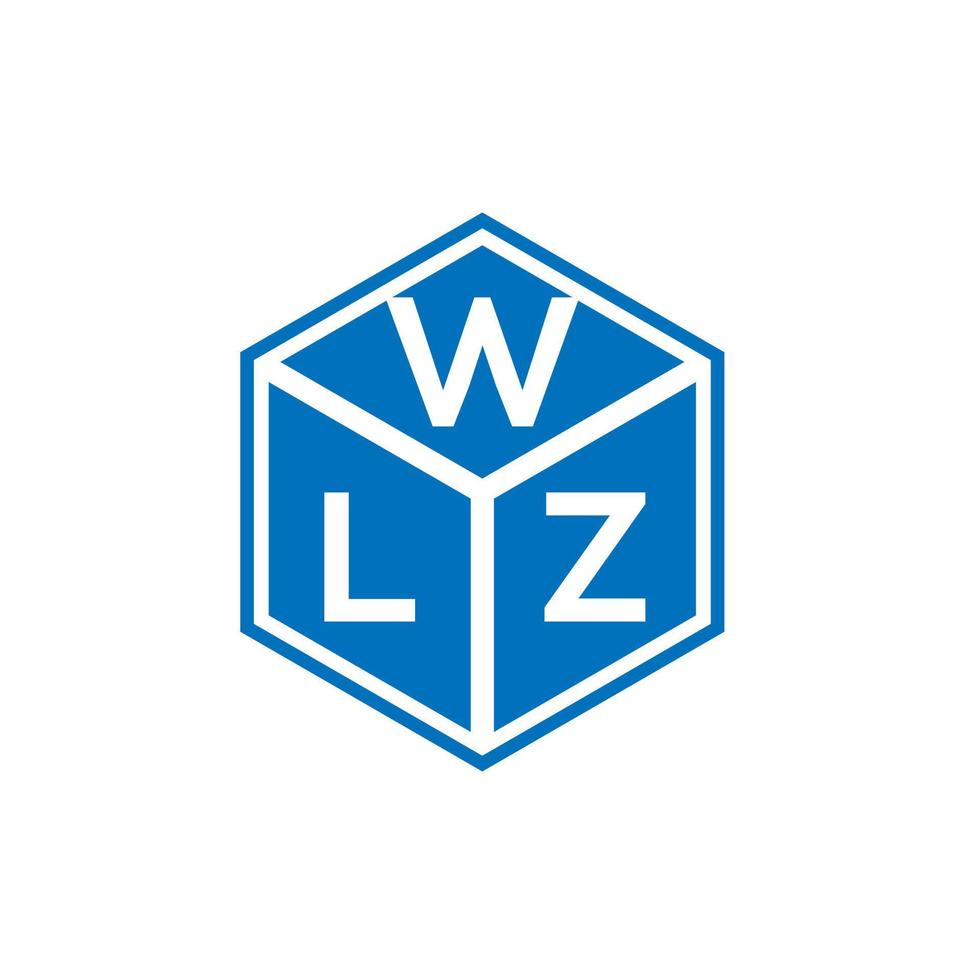 création de logo de lettre wlz sur fond noir. concept de logo de lettre initiales créatives wlz. conception de lettre wlz. vecteur