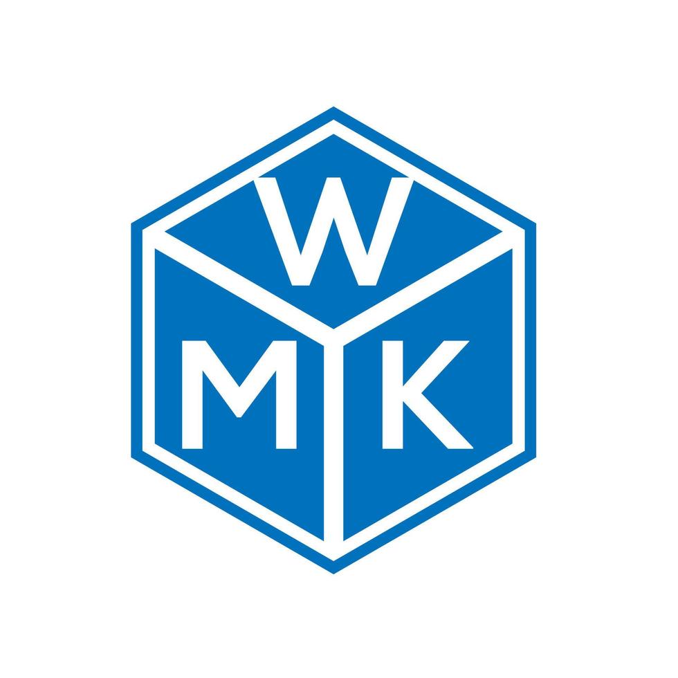 création de logo de lettre wmk sur fond noir. concept de logo de lettre initiales créatives wmk. conception de lettre wmk. vecteur