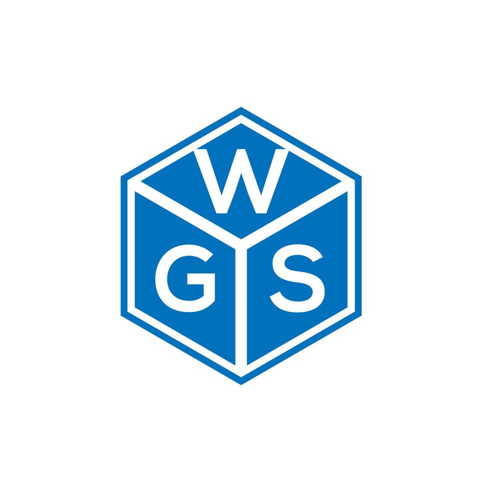 création de logo de lettre wgs sur fond noir. concept de logo de lettre initiales créatives wgs. conception de lettre wgs. vecteur