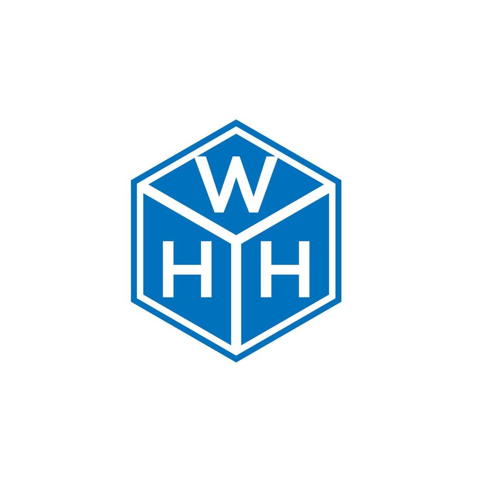 création de logo de lettre whh sur fond noir. whh concept de logo de lettre initiales créatives. conception de lettre whh. vecteur