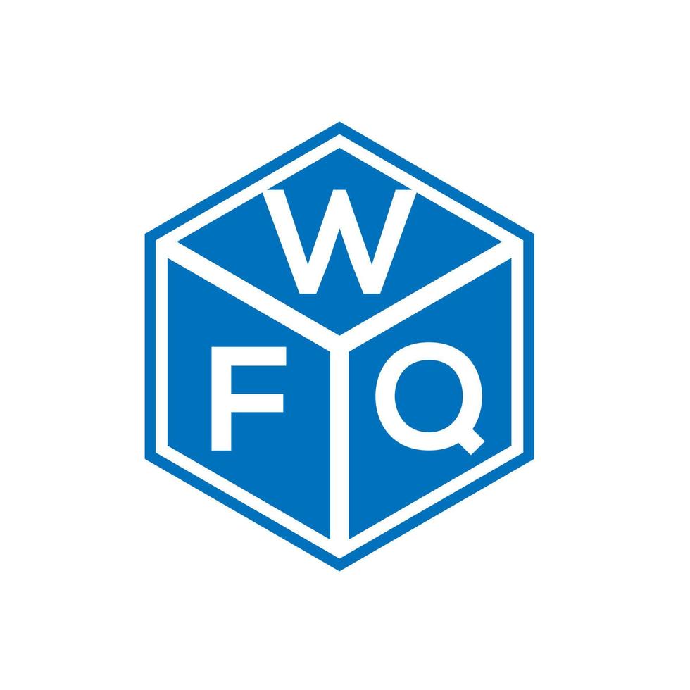 création de logo de lettre wfq sur fond noir. concept de logo de lettre initiales créatives wfq. conception de lettre wfq. vecteur