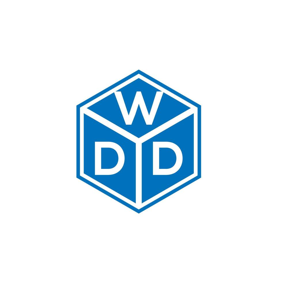 création de logo de lettre wdd sur fond noir. concept de logo de lettre initiales créatives wdd. conception de lettre wdd. vecteur