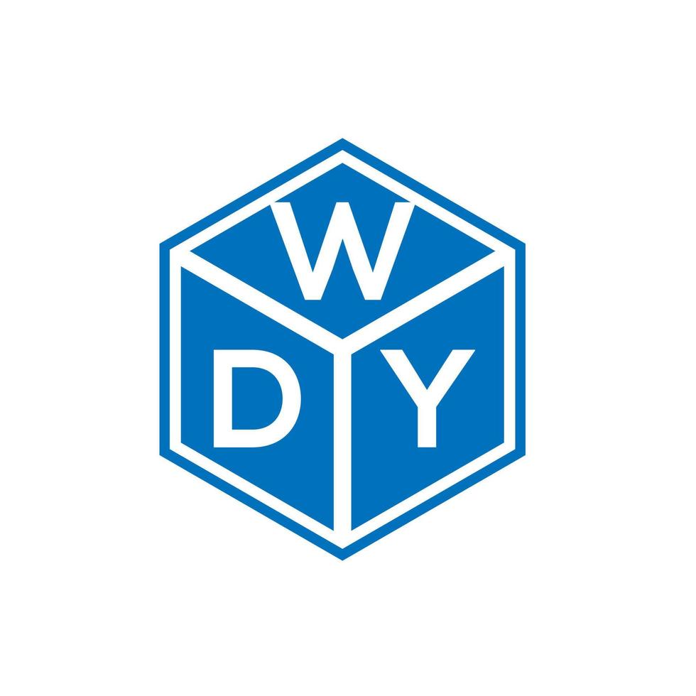 création de logo de lettre wdy sur fond noir. wdy concept de logo de lettre initiales créatives. conception de lettre wdy. vecteur