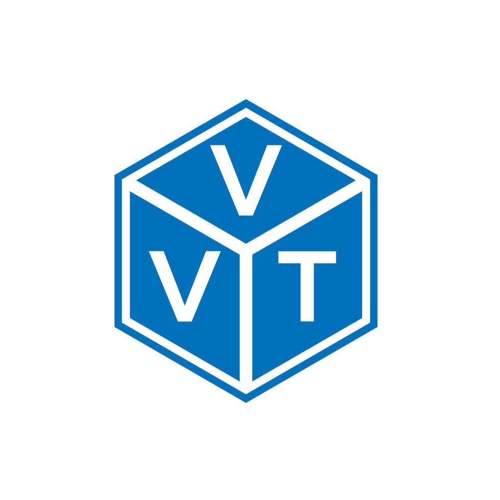 création de logo de lettre vvt sur fond noir. concept de logo de lettre initiales créatives vvt. conception de lettre vvt. vecteur