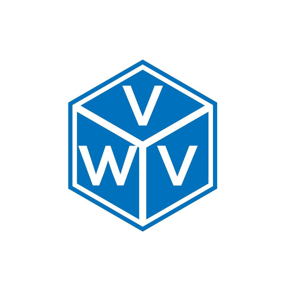 création de logo de lettre vwv sur fond noir. concept de logo de lettre initiales créatives vwv. conception de lettre vwv. vecteur