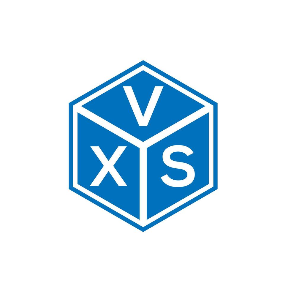 création de logo de lettre vxs sur fond noir. concept de logo de lettre initiales créatives vxs. conception de lettre vxs. vecteur