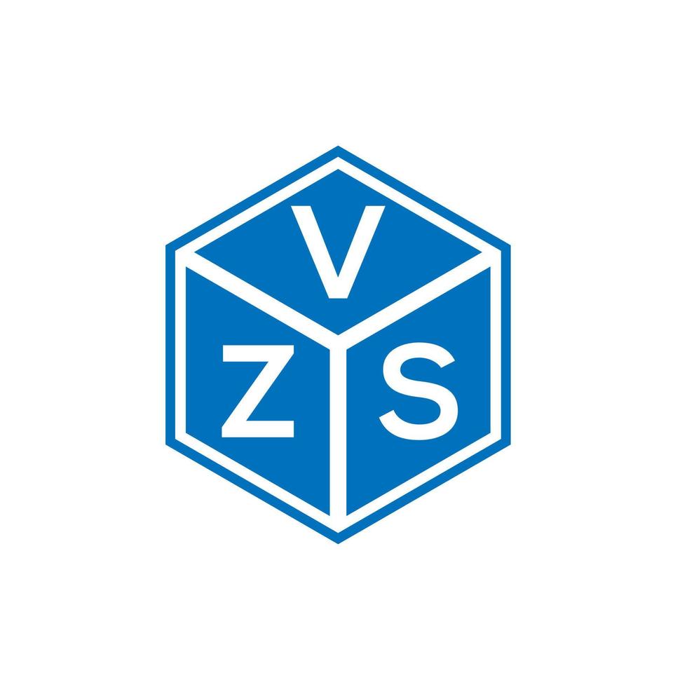 création de logo de lettre vzs sur fond noir. concept de logo de lettre initiales créatives vzs. conception de lettre vzs. vecteur