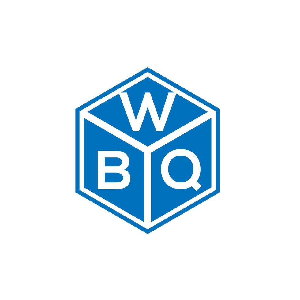 création de logo de lettre wbq sur fond noir. concept de logo de lettre initiales créatives wbq. conception de lettre wbq. vecteur