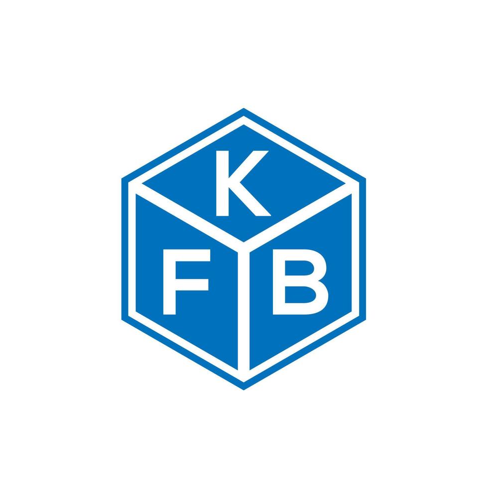 création de logo de lettre kfb sur fond noir. concept de logo de lettre initiales créatives kfb. conception de lettre kfb. vecteur