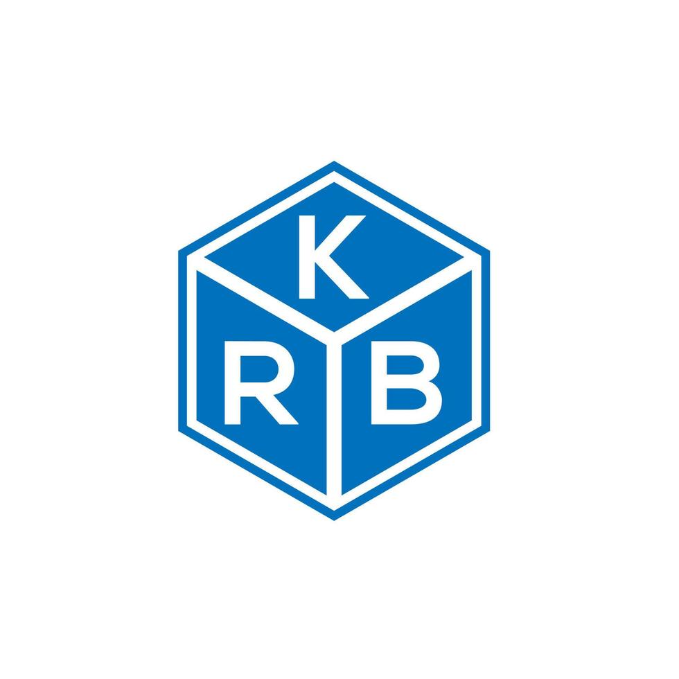 création de logo de lettre krb sur fond noir. concept de logo de lettre initiales créatives krb. conception de lettre krb. vecteur