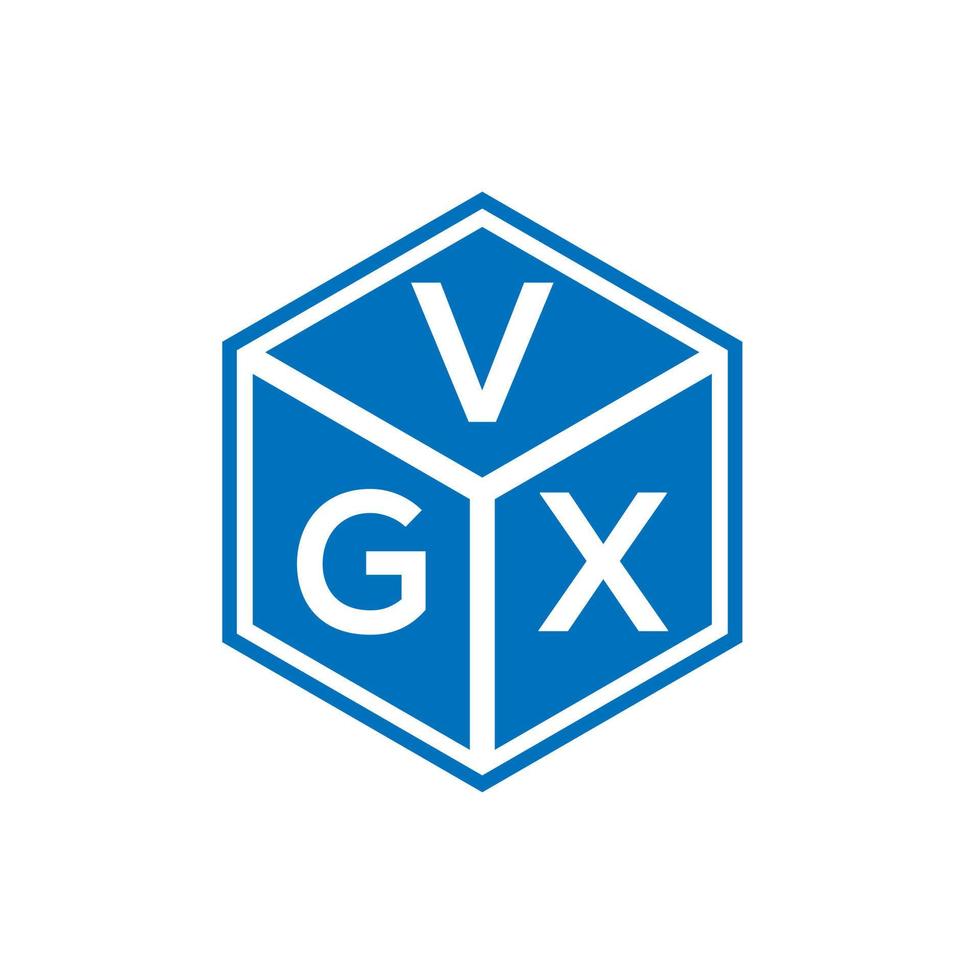 création de logo de lettre vgx sur fond noir. concept de logo de lettre initiales créatives vgx. conception de lettre vgx. vecteur