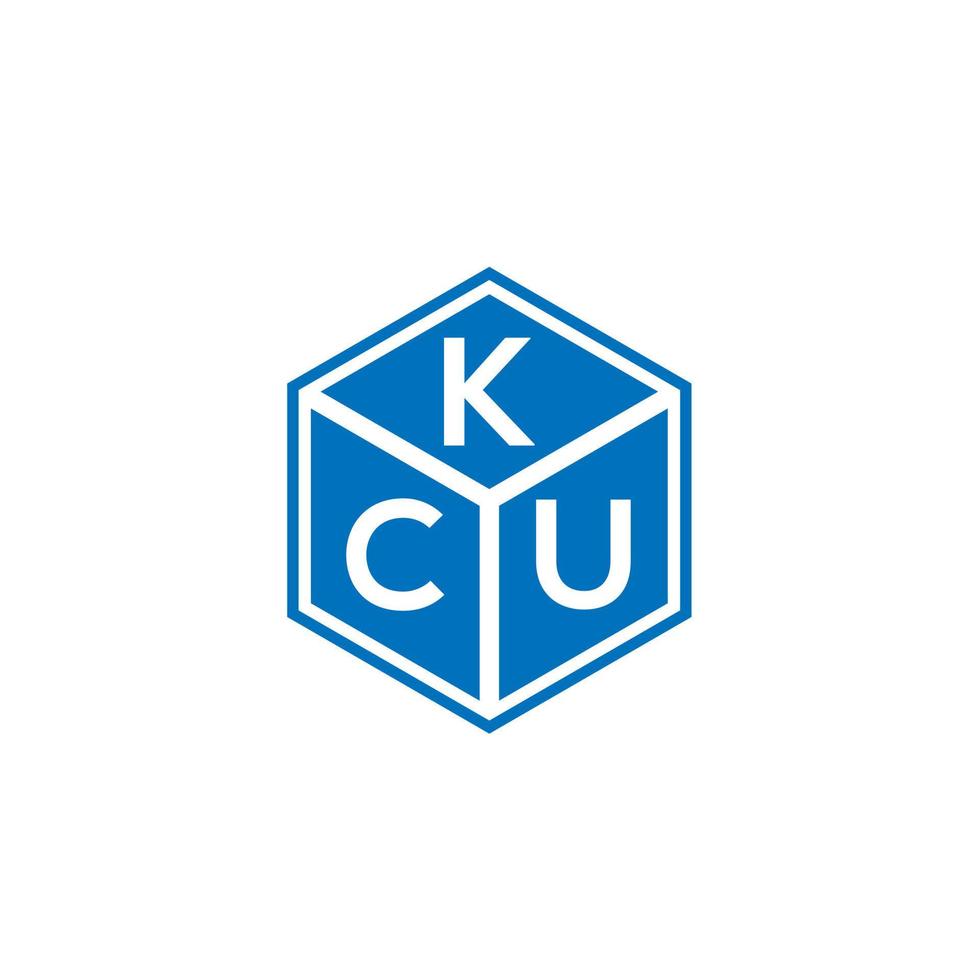 création de logo de lettre kcu sur fond noir. concept de logo de lettre initiales créatives kcu. conception de lettre kcu. vecteur
