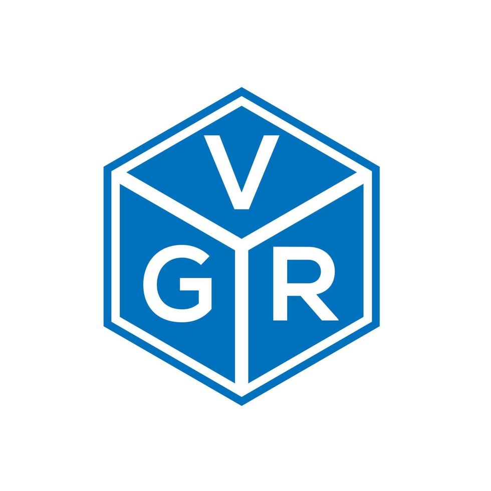 création de logo de lettre vgr sur fond noir. concept de logo de lettre initiales créatives vgr. conception de lettre vgr. vecteur