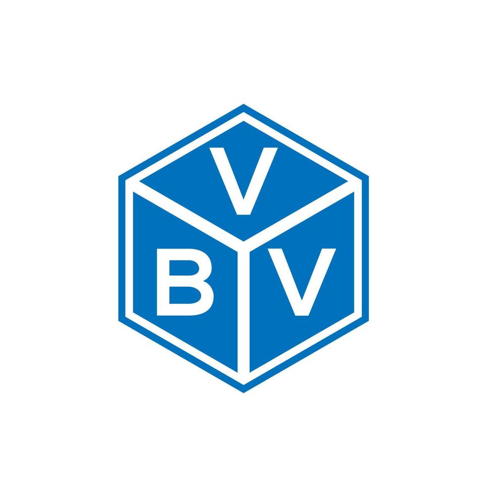 création de logo de lettre vbv sur fond noir. concept de logo de lettre initiales créatives vbv. conception de lettre vbv. vecteur