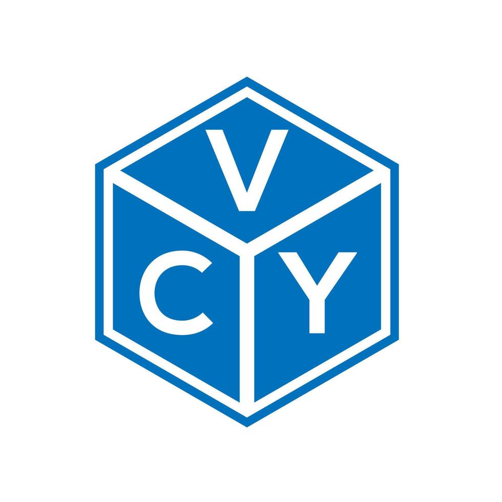 création de logo de lettre vcy sur fond noir. concept de logo de lettre initiales créatives vcy. conception de lettre vcy. vecteur