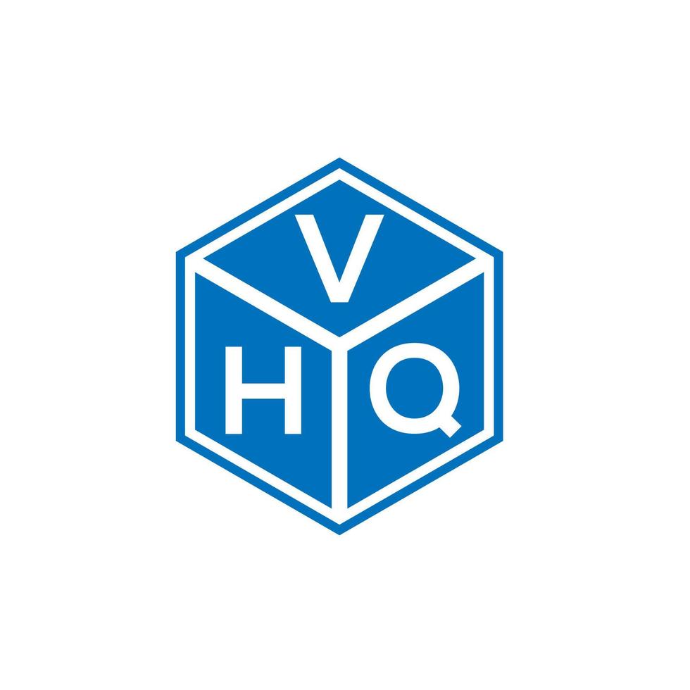 création de logo de lettre vhq sur fond noir. concept de logo de lettre initiales créatives vhq. conception de lettre vhq. vecteur