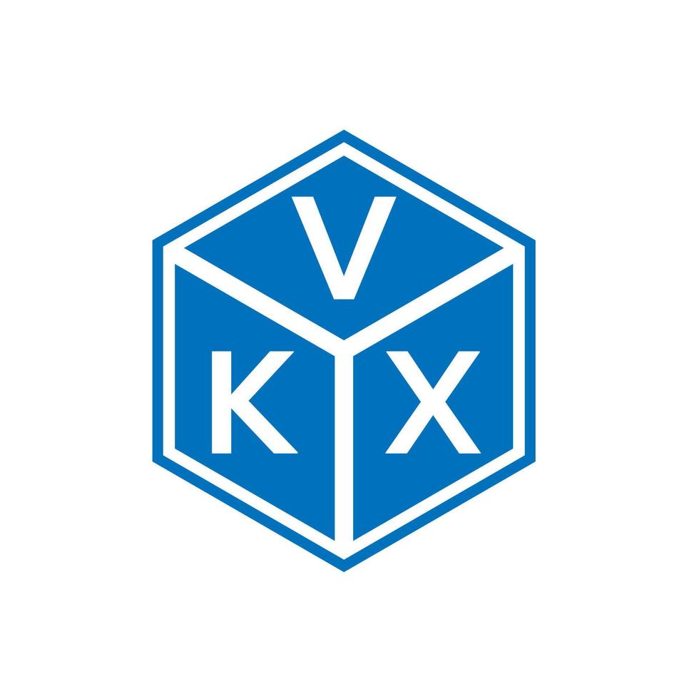 création de logo de lettre vkx sur fond noir. concept de logo de lettre initiales créatives vkx. conception de lettre vkx. vecteur