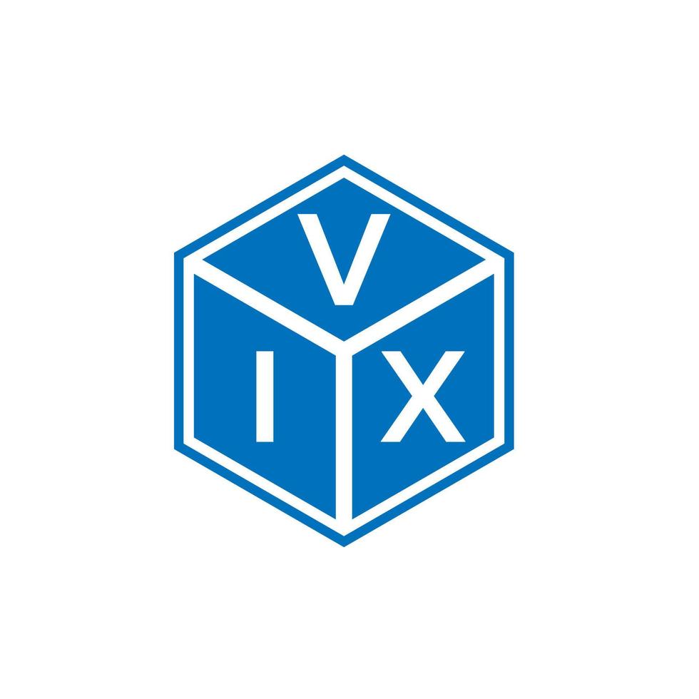 création de logo de lettre vix sur fond noir. concept de logo de lettre initiales créatives vix. conception de lettre vix. vecteur