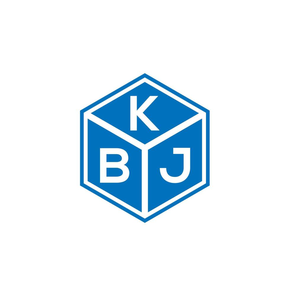 création de logo de lettre kbj sur fond noir. concept de logo de lettre initiales créatives kbj. conception de lettre kbj. vecteur