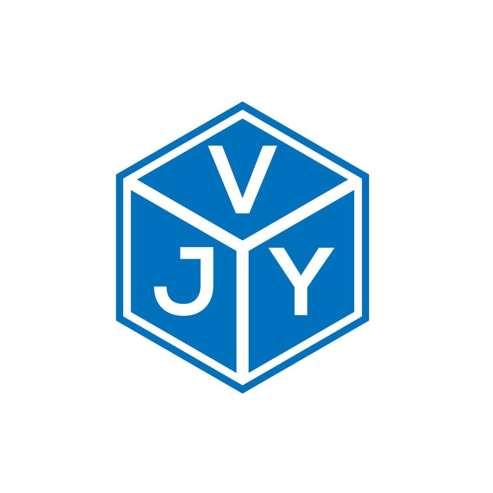 création de logo de lettre vjy sur fond noir. concept de logo de lettre initiales créatives vjy. conception de lettre vjy. vecteur