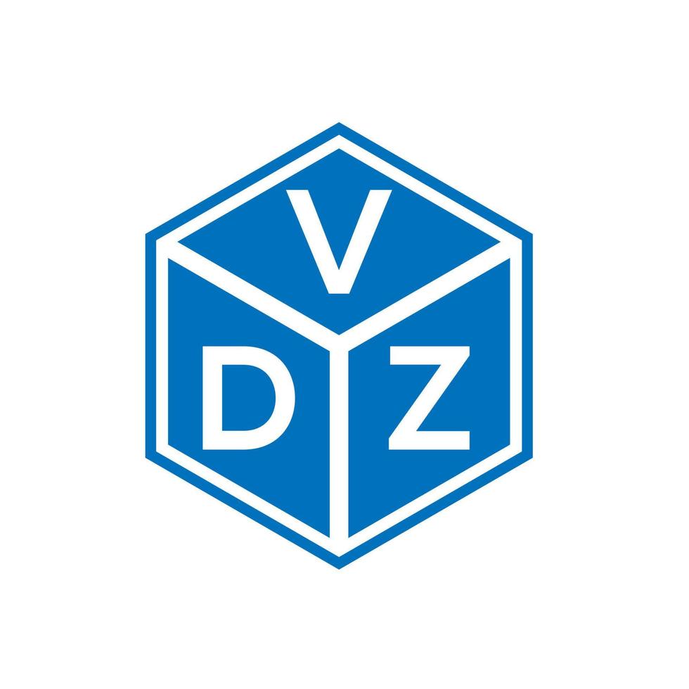 création de logo de lettre vdz sur fond noir. concept de logo de lettre initiales créatives vdz. conception de lettre vdz. vecteur