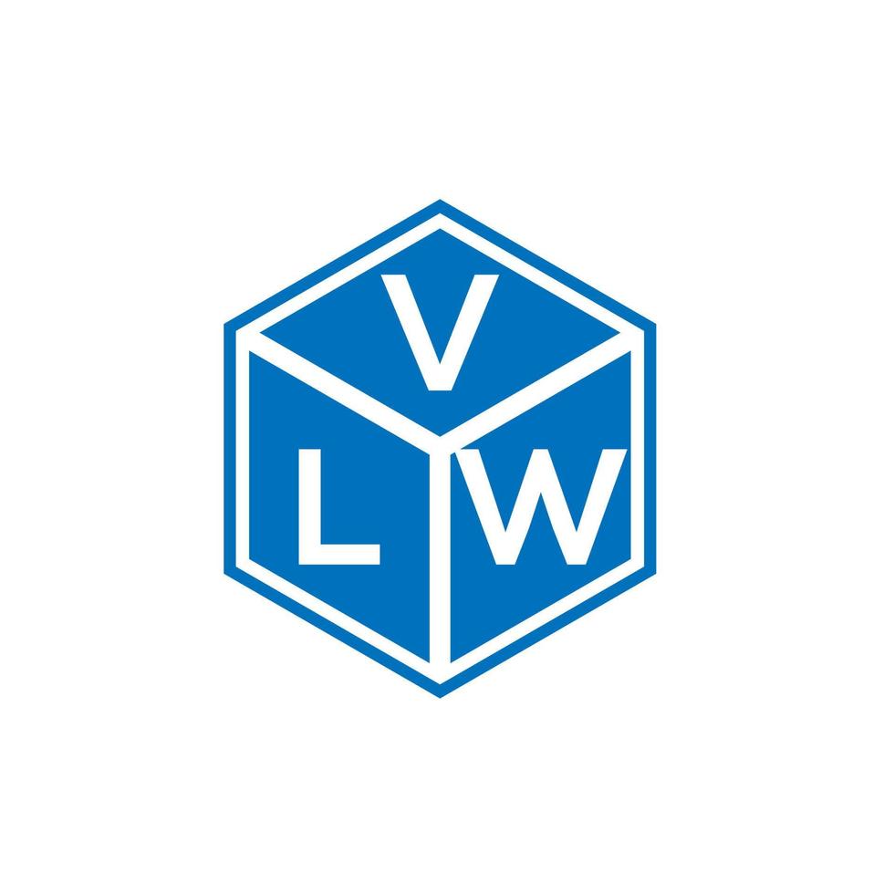 création de logo de lettre vlw sur fond noir. concept de logo de lettre initiales créatives vlw. conception de lettre vlw. vecteur