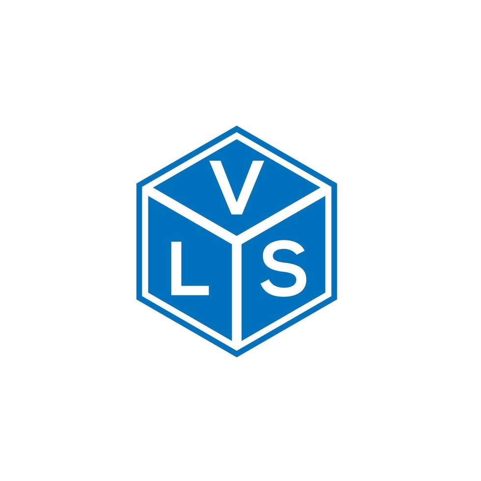 création de logo de lettre vls sur fond noir. concept de logo de lettre initiales créatives vls. conception de lettre vls. vecteur