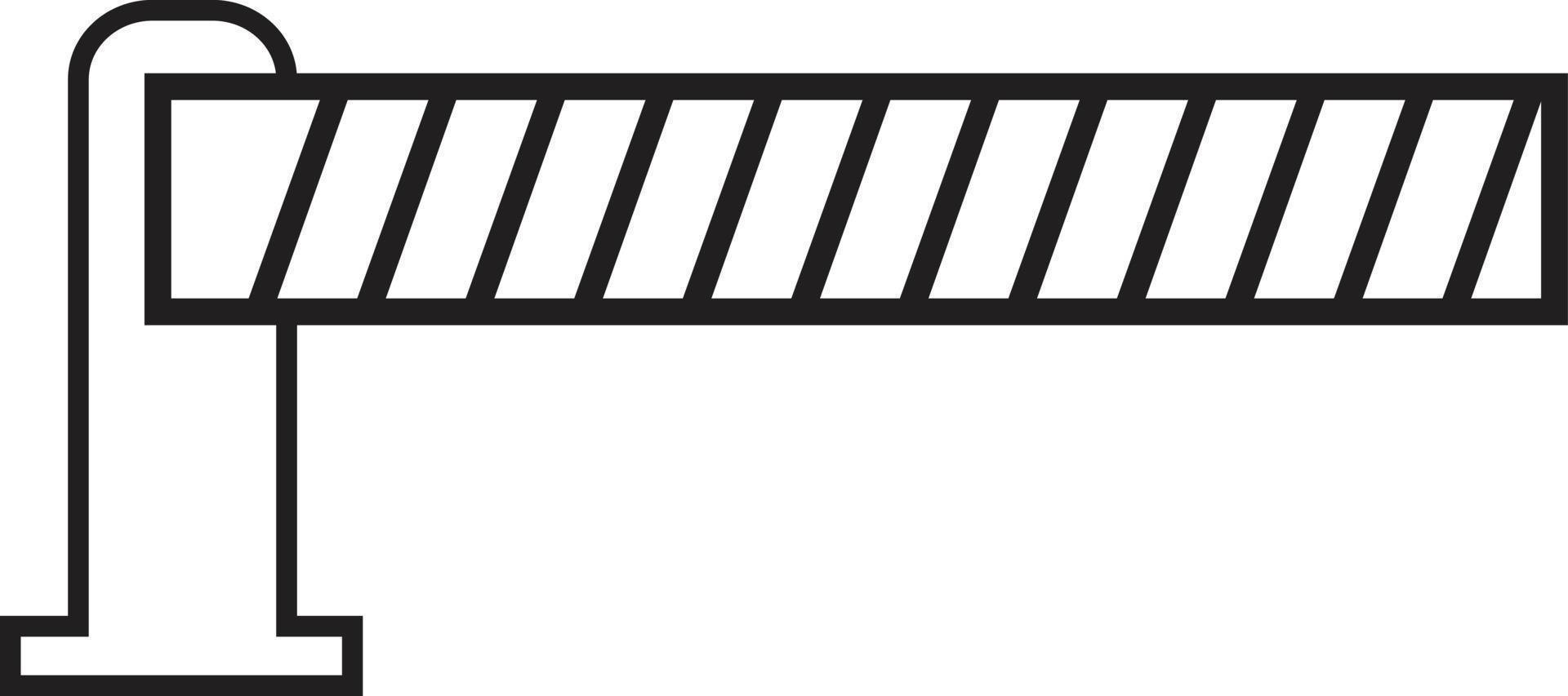 icône de barrière de voiture automatique. icône de barrière de stationnement. symbole de barrière de stationnement. panneau de barrière de stationnement. vecteur