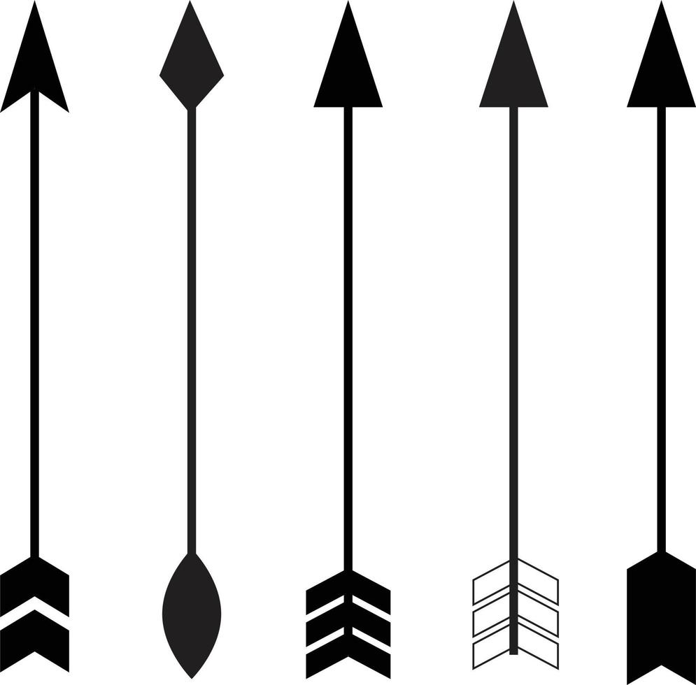 icône de flèche sur fond blanc. icône de flèche divisée. symbole de camping. signe de flèche noire. vecteur